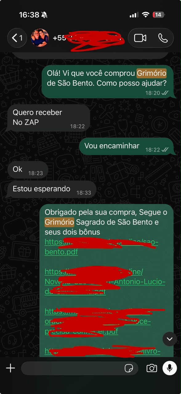 Comprovante de entrega e satisfação com a biblioteca de livros